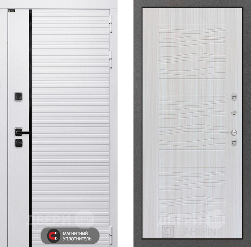 Входная металлическая Дверь Лабиринт (LABIRINT) Royal 06 Сандал белый в Старой Купавне