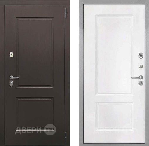 Входная металлическая Дверь Интекрон (INTECRON) Кампо КВ-2 Белый матовый в Старой Купавне