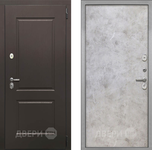 Входная металлическая Дверь Интекрон (INTECRON) Кампо Гладкая Мрамор светлый в Старой Купавне