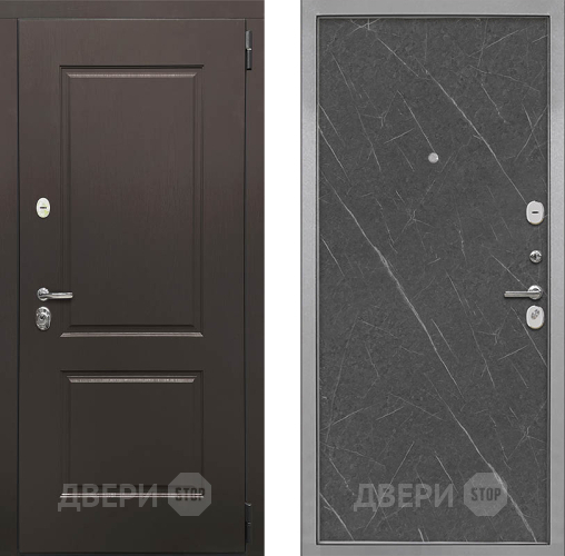 Входная металлическая Дверь Интекрон (INTECRON) Кампо Гладкая Гранит лава оникс в Старой Купавне