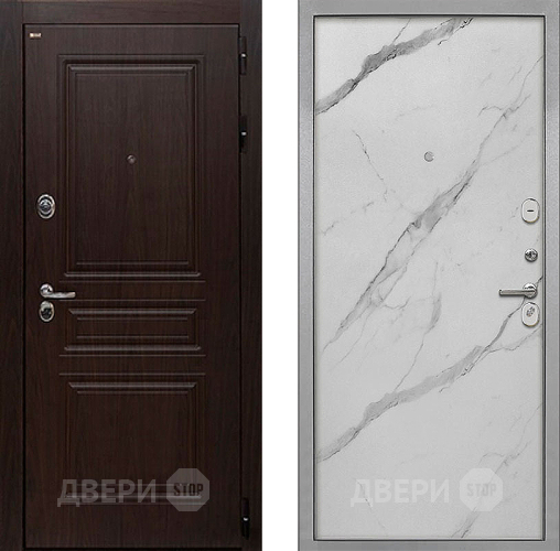 Дверь Интекрон (INTECRON) Брайтон Тиковое Дерево Гладкая Мрамор натуральный арктик в Старой Купавне