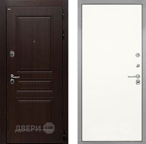 Входная металлическая Дверь Интекрон (INTECRON) Брайтон Тиковое Дерево Гладкая Слоновая кость в Старой Купавне