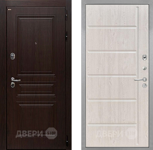 Входная металлическая Дверь Интекрон (INTECRON) Брайтон Тиковое Дерево ФЛ-102 Сосна белая в Старой Купавне