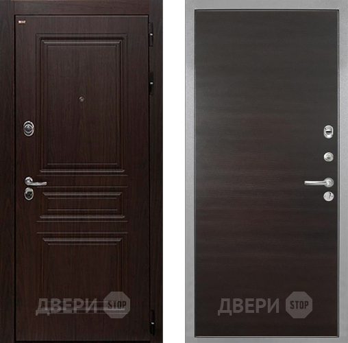 Входная металлическая Дверь Интекрон (INTECRON) Брайтон Тиковое Дерево Гладкая Эковенге поперечный в Старой Купавне