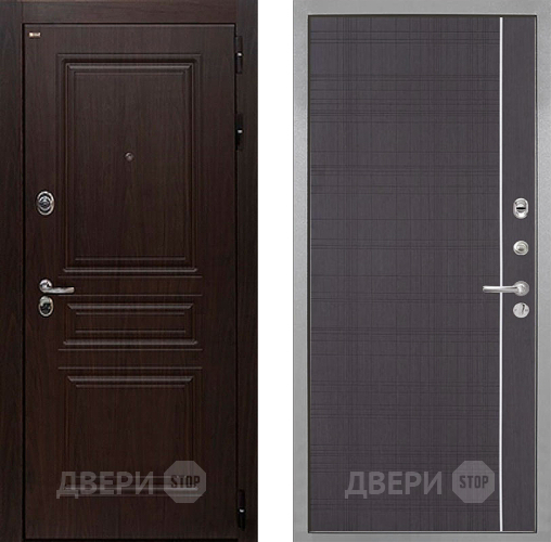 Входная металлическая Дверь Интекрон (INTECRON) Брайтон Тиковое Дерево В-07 с молдингом Венге в Старой Купавне