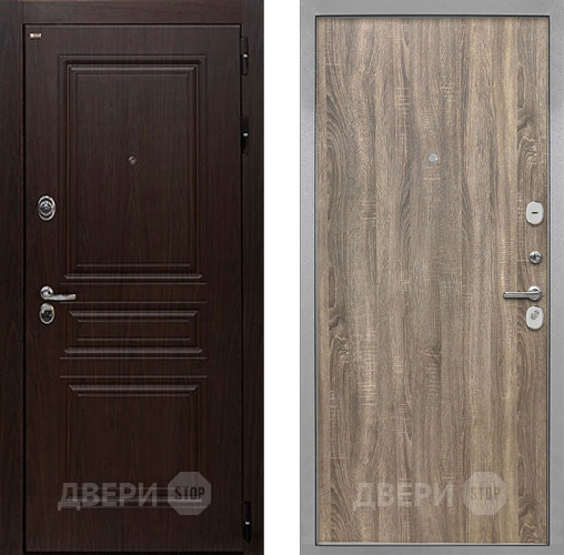 Входная металлическая Дверь Интекрон (INTECRON) Брайтон Тиковое Дерево Гладкая Дуб турин в Старой Купавне