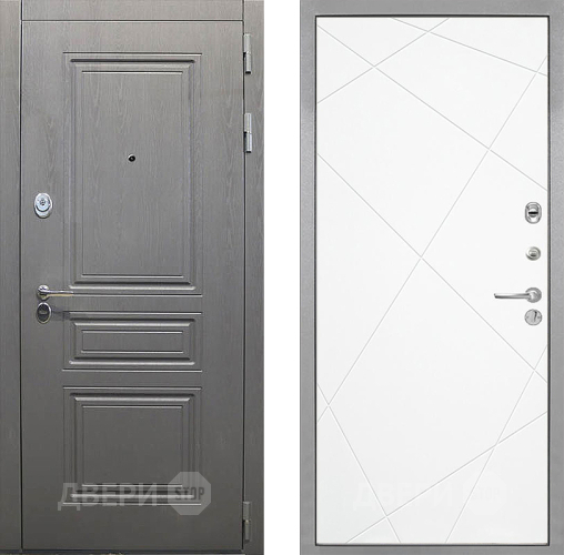 Дверь Интекрон (INTECRON) Брайтон Графит Лучи-М Софт милк в Старой Купавне