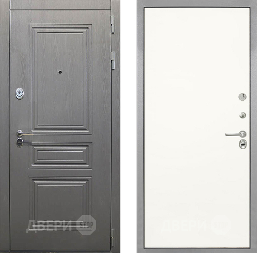 Дверь Интекрон (INTECRON) Брайтон Графит Гладкая Слоновая кость в Старой Купавне