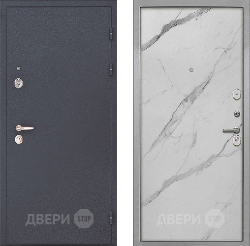 Входная металлическая Дверь Интекрон (INTECRON) Колизей Гладкая Мрамор натуральный арктик в Старой Купавне