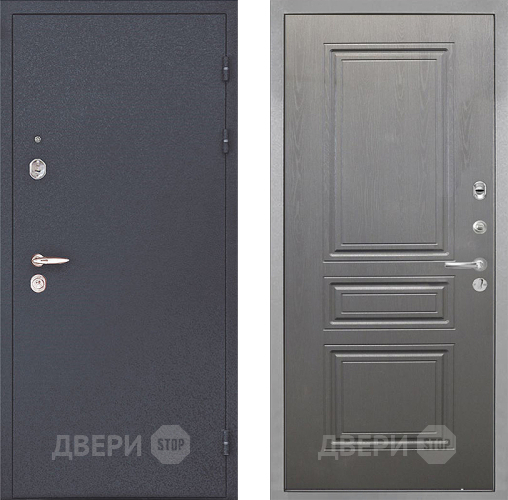 Входная металлическая Дверь Интекрон (INTECRON) Колизей ФЛ-243 Графит вуд дуб в Старой Купавне