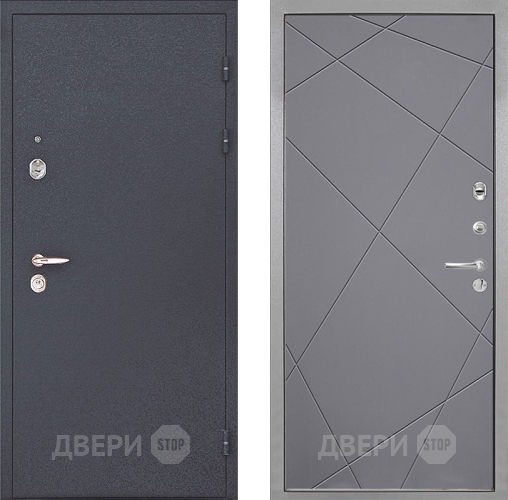 Входная металлическая Дверь Интекрон (INTECRON) Колизей Лучи-М Графит софт в Старой Купавне