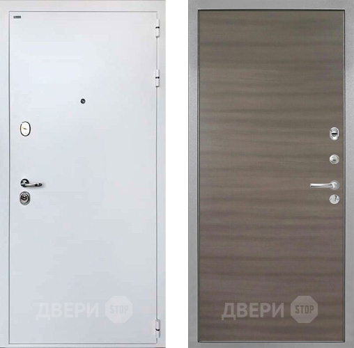 Входная металлическая Дверь Интекрон (INTECRON) Колизей White Гладкая Дуб тоскано поперечный в Старой Купавне