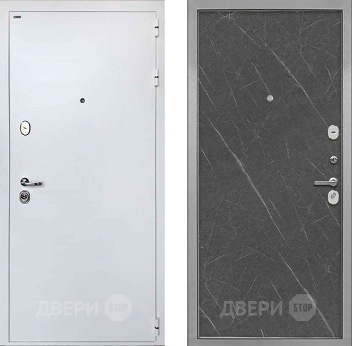 Входная металлическая Дверь Интекрон (INTECRON) Колизей White Гладкая Гранит лава оникс в Старой Купавне