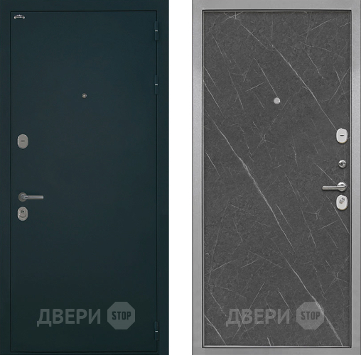 Входная металлическая Дверь Интекрон (INTECRON) Греция Гладкая Гранит лава оникс в Старой Купавне