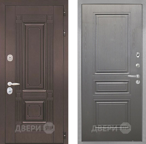 Входная металлическая Дверь Интекрон (INTECRON) Италия ФЛ-243 Графит вуд дуб в Старой Купавне