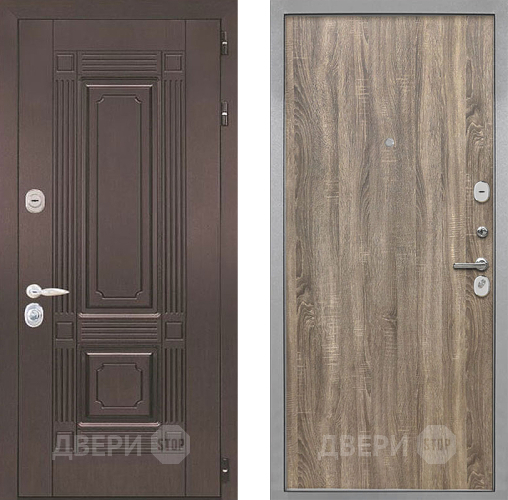 Входная металлическая Дверь Интекрон (INTECRON) Италия Гладкая Дуб турин в Старой Купавне