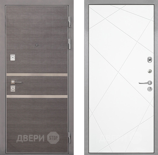 Входная металлическая Дверь Интекрон (INTECRON) Неаполь Лучи-М Софт милк в Старой Купавне