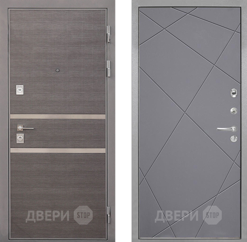 Входная металлическая Дверь Интекрон (INTECRON) Неаполь Лучи-М Графит софт в Старой Купавне
