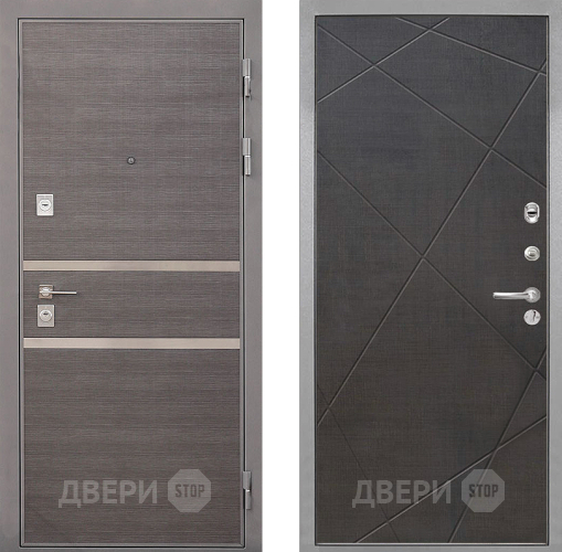 Входная металлическая Дверь Интекрон (INTECRON) Неаполь Лучи-М Венге распил кофе в Старой Купавне