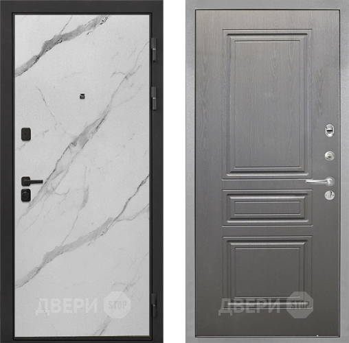 Входная металлическая Дверь Интекрон (INTECRON) Профит Black Мрамор Арктик ФЛ-243 Графит вуд дуб в Старой Купавне