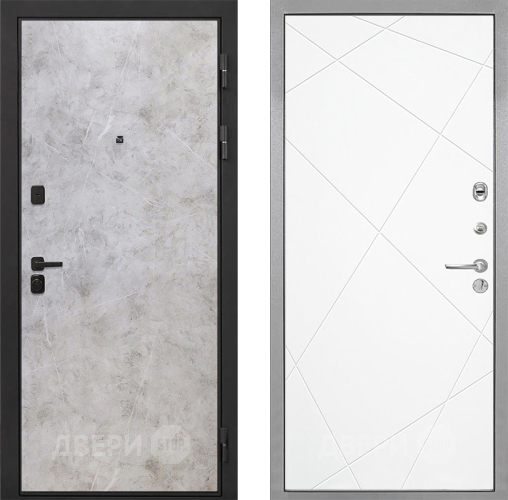 Дверь Интекрон (INTECRON) Профит Black Мрамор Светлый Лучи-М Софт милк в Старой Купавне