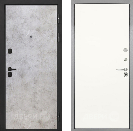 Дверь Интекрон (INTECRON) Профит Black Мрамор Светлый Гладкая Слоновая кость в Старой Купавне