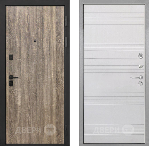 Входная металлическая Дверь Интекрон (INTECRON) Профит Black Дуб Турин ФЛ-316 Белый ясень в Старой Купавне