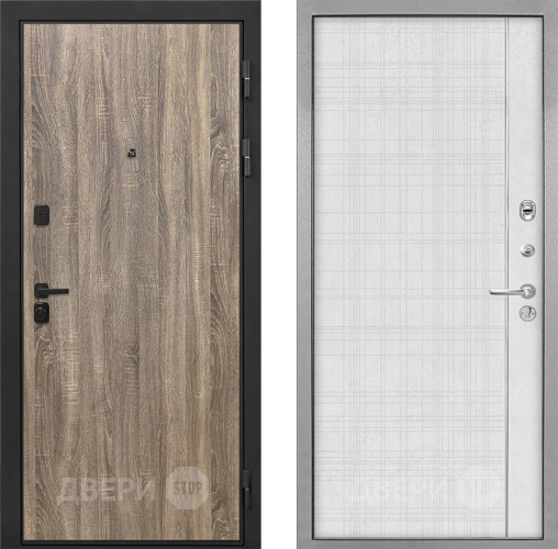 Дверь Интекрон (INTECRON) Профит Black Дуб Турин В-07 с молдингом Лофт белый в Старой Купавне