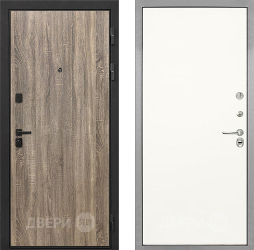 Входная металлическая Дверь Интекрон (INTECRON) Профит Black Дуб Турин Гладкая Слоновая кость в Старой Купавне