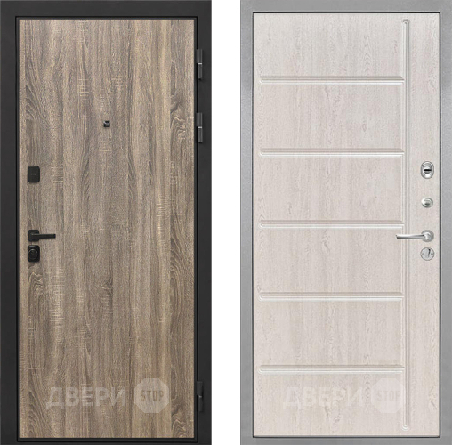 Входная металлическая Дверь Интекрон (INTECRON) Профит Black Дуб Турин ФЛ-102 Сосна белая в Старой Купавне