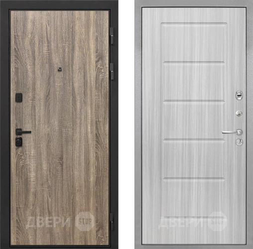 Входная металлическая Дверь Интекрон (INTECRON) Профит Black Дуб Турин ФЛ-39 Сандал белый в Старой Купавне