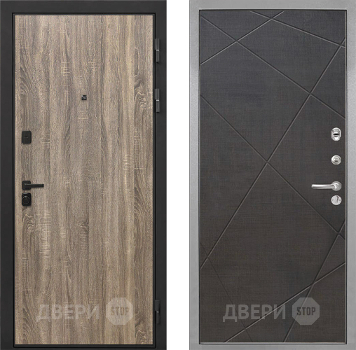 Входная металлическая Дверь Интекрон (INTECRON) Профит Black Дуб Турин Лучи-М Венге распил кофе в Старой Купавне