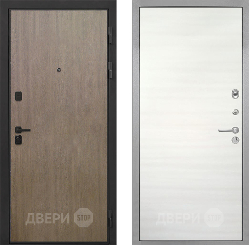 Входная металлическая Дверь Интекрон (INTECRON) Профит Black Венге Коричневый Гладкая Дуб сильвер поперечный в Старой Купавне