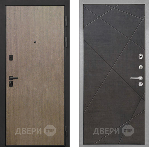 Входная металлическая Дверь Интекрон (INTECRON) Профит Black Венге Коричневый Лучи-М Венге распил кофе в Старой Купавне