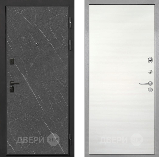 Входная металлическая Дверь Интекрон (INTECRON) Профит Black Гранит Лава Оникс Гладкая Дуб сильвер поперечный в Старой Купавне