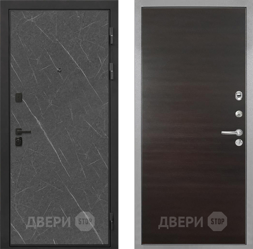 Входная металлическая Дверь Интекрон (INTECRON) Профит Black Гранит Лава Оникс Гладкая Эковенге поперечный в Старой Купавне