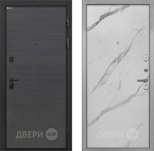 Входная металлическая Дверь Интекрон (INTECRON) Профит Black Эковенге Гладкая Мрамор натуральный арктик в Старой Купавне