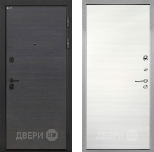 Входная металлическая Дверь Интекрон (INTECRON) Профит Black Эковенге Гладкая Дуб сильвер поперечный в Старой Купавне