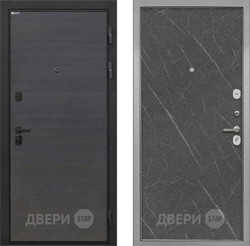 Входная металлическая Дверь Интекрон (INTECRON) Профит Black Эковенге Гладкая Гранит лава оникс в Старой Купавне