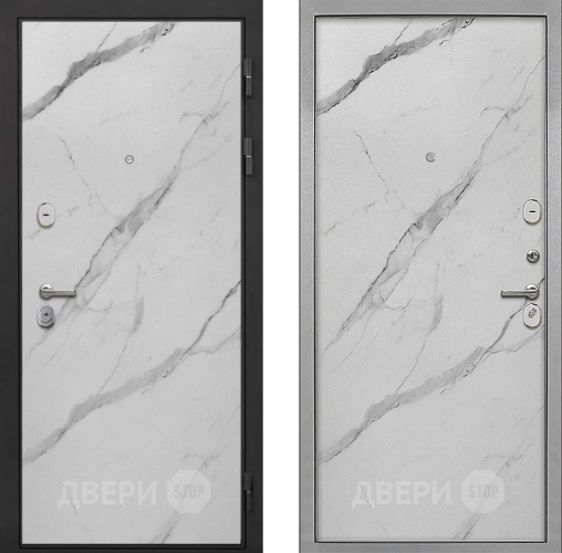 Входная металлическая Дверь Интекрон (INTECRON) Гектор Мрамор Арктик Гладкая Мрамор натуральный арктик в Старой Купавне
