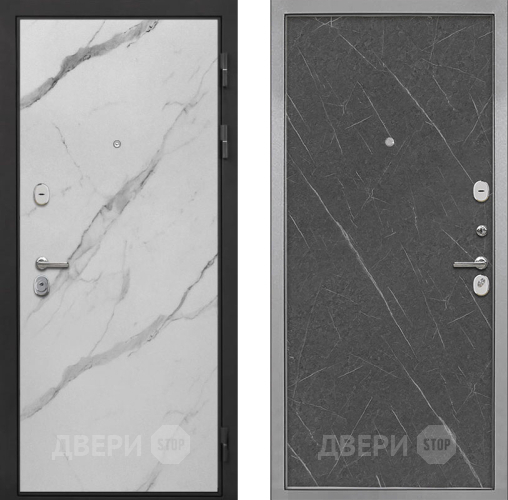 Входная металлическая Дверь Интекрон (INTECRON) Гектор Мрамор Арктик Гладкая Гранит лава оникс в Старой Купавне
