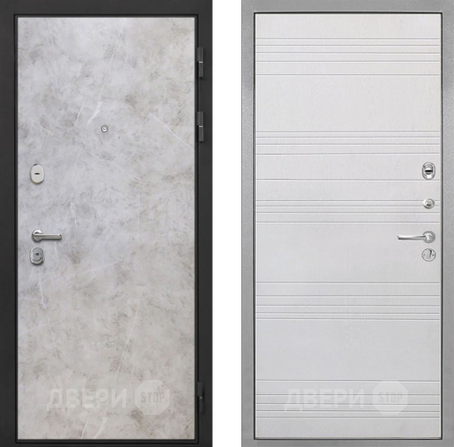 Входная металлическая Дверь Интекрон (INTECRON) Гектор Мрамор Светлый ФЛ-316 Белый ясень в Старой Купавне