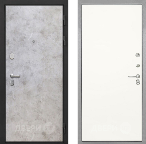 Входная металлическая Дверь Интекрон (INTECRON) Гектор Мрамор Светлый Гладкая Слоновая кость в Старой Купавне