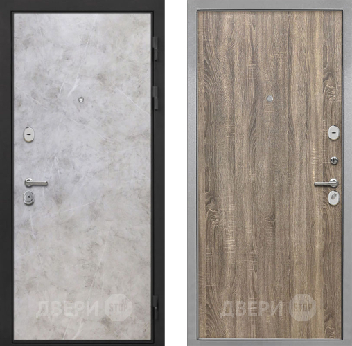 Входная металлическая Дверь Интекрон (INTECRON) Гектор Мрамор Светлый Гладкая Дуб турин в Старой Купавне