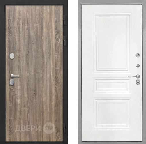 Входная металлическая Дверь Интекрон (INTECRON) Гектор Дуб Турин ФЛ-243 Белый матовый в Старой Купавне