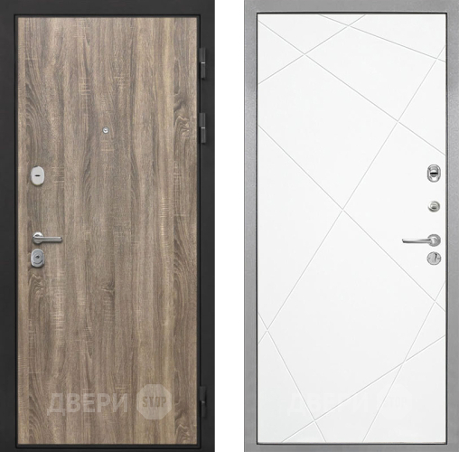 Входная металлическая Дверь Интекрон (INTECRON) Гектор Дуб Турин Лучи-М Софт милк в Старой Купавне