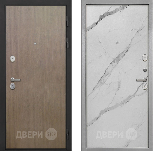 Входная металлическая Дверь Интекрон (INTECRON) Гектор Венге Коричневый Гладкая Мрамор натуральный арктик в Старой Купавне