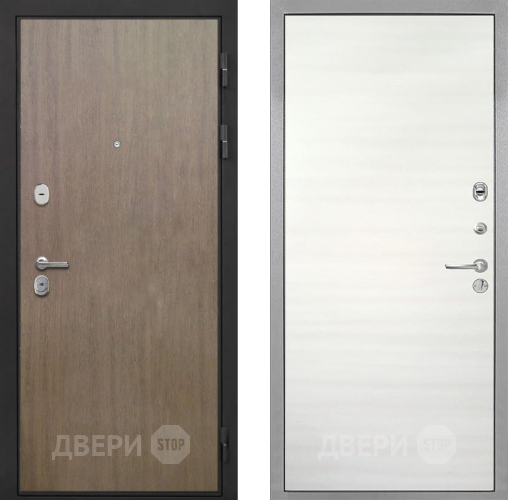Входная металлическая Дверь Интекрон (INTECRON) Гектор Венге Коричневый Гладкая Дуб сильвер поперечный в Старой Купавне