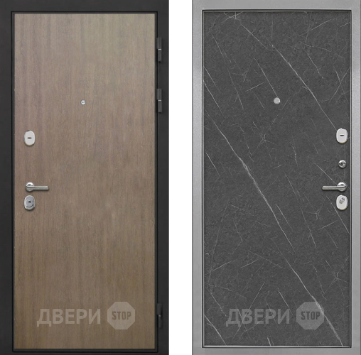 Входная металлическая Дверь Интекрон (INTECRON) Гектор Венге Коричневый Гладкая Гранит лава оникс в Старой Купавне