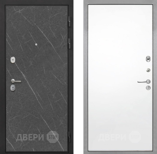 Входная металлическая Дверь Интекрон (INTECRON) Гектор Гранит Лава Оникс Гладкая Силк Сноу в Старой Купавне